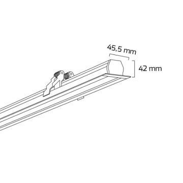 GOYA GY 8027-120 Siyah/Beyaz Kasa 34 Watt 123 cm Sıva Altı Lineer Armatür