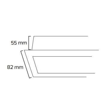 GOYA GY 8023-60 26 Watt Siyah/Beyaz Kasa 62 cm Sıva Altı Lineer Armatür