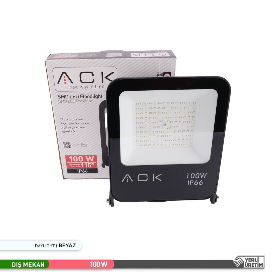 ACK AT62-19132 100W 6500K Beyaz Işık Led Projektör