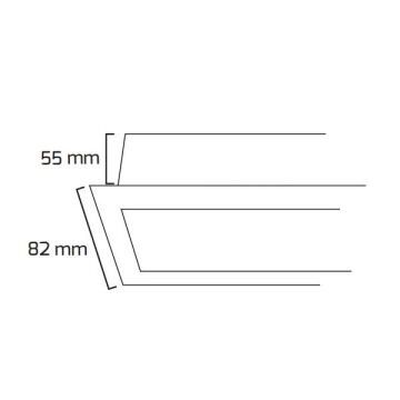 GOYA GY 8021-180 Siyah/Beyaz Kasa 51 Watt 182 cm Sıva Altı Lineer Armatür