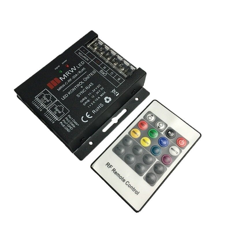 Mervesan MRW-C-RF-30A 360 W/720 W 30 AMPER RF KONTROL MRW LED Markalı RGB ŞERİT LED KUMANDALARI