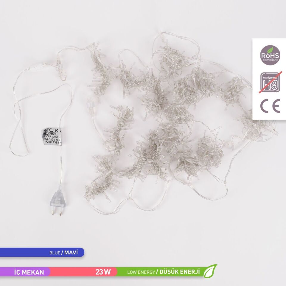 ACK AS90-00506 2X2 LED Perde Mavi Işık