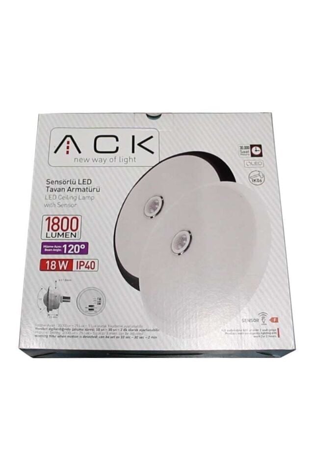 ACK AC18-00110 18W 4000K Sensörlü Acil Aydınlatma Kiti Beyaz
