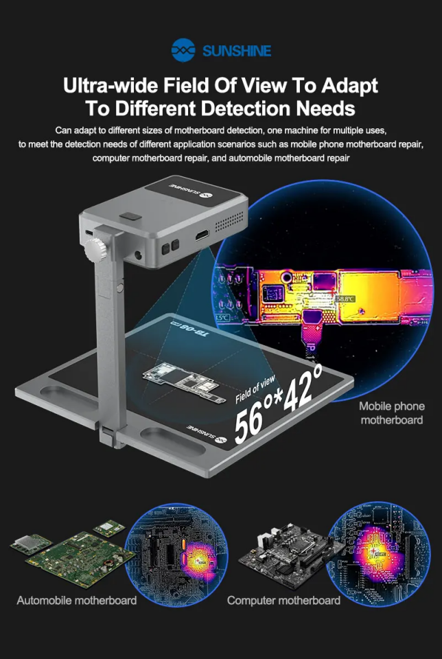 SUNSHINE TB-08 Pro – Çift Işıklı Kızılötesi Termal Kamera