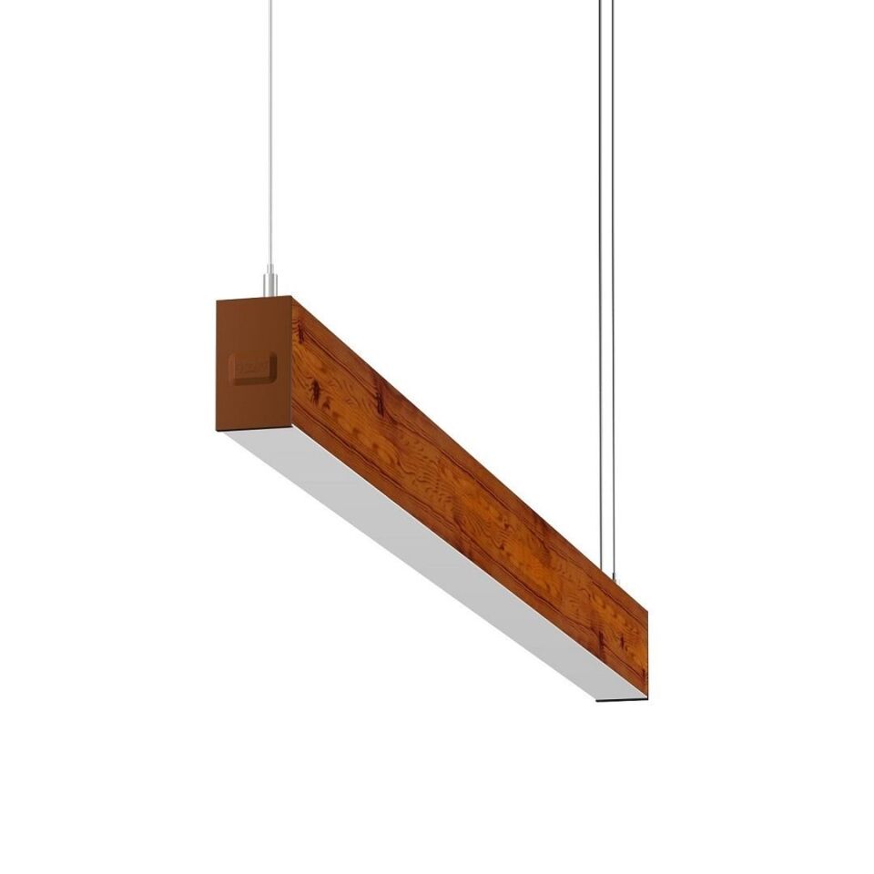 GOYA GY 8031-60-65-C 18 Watt 60 cm Ahşap (Koyu Ceviz) Desenli Lineer Sarkıt Armatür