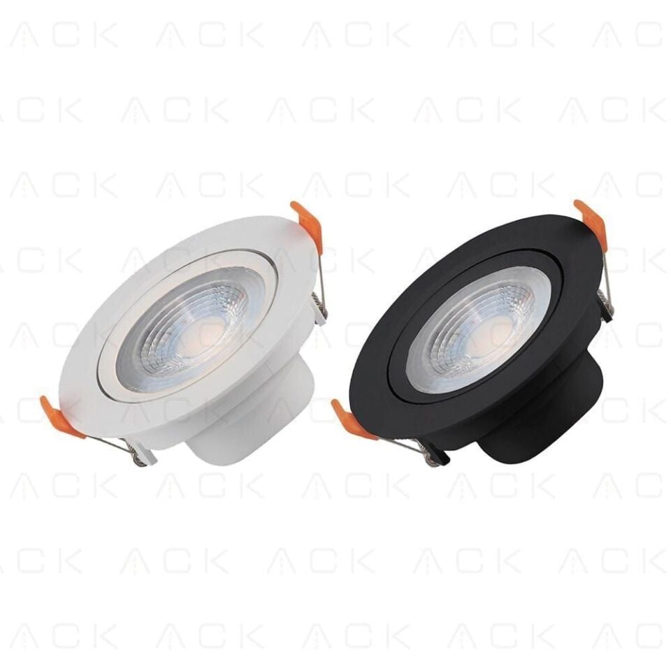 ACK AD01-00511 5W 4000K Sıva Altı LED Spot Armatür Siyah