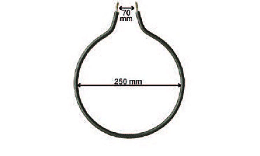 SRC Rezistans CR 114 101 Mini Fırın Boru Rez. (Ampul Soket) 220 V 700 Watt (11.5 Ø Demir)