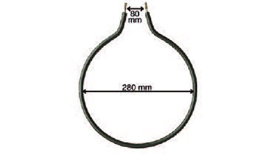 SRC Rezistans CR 114 103 Orta Fırın Boru Rez. (Ampul Soket) 220 V 750 Watt (11.5 Ø Demir)