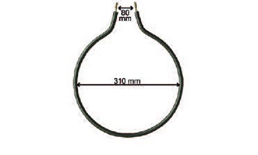 SRC Rezistans CR 114 105 Büyük Fırın Boru Rez. (Ampul Soket) 220 V 800 Watt (11.5 Ø Demir)