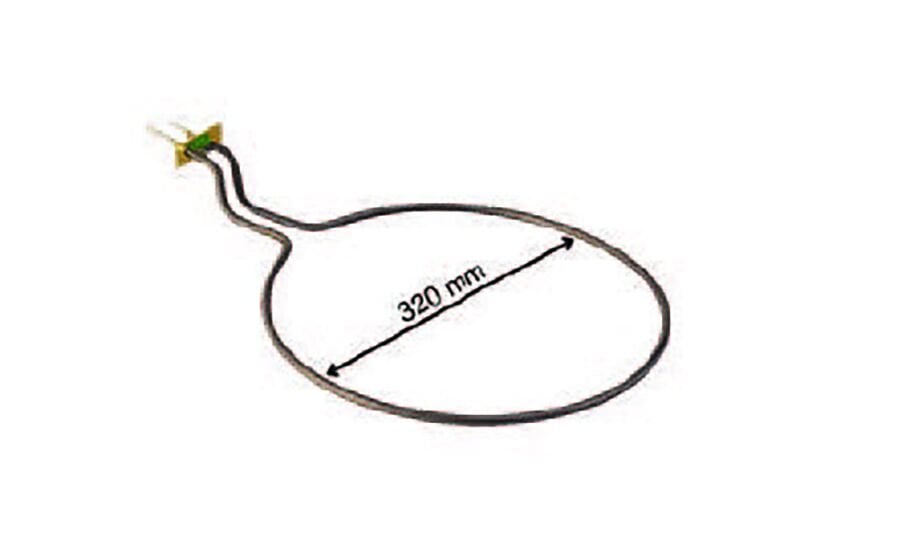 SRC Rezistans CR 114 152 İnce Fırın Rez. (Ördek Kafa-Flanşlı) 220 V 750 Watt (6.5 Ø Cr-Ni)