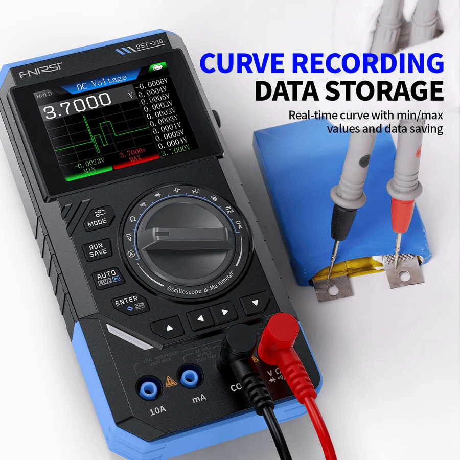 FNIRSI DST-210 3’ü 1 Arada El Tipi Osiloskop + Multimetre + Sinyal Jeneratörü