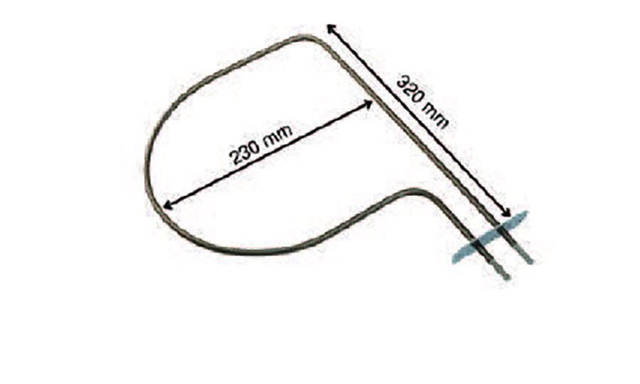 SRC Rezistans CR 114 154 Flanşlı İnce Fırın Rezistansı (Mide) 220 V 1000 Watt (6.5 Ø Cr-Ni)