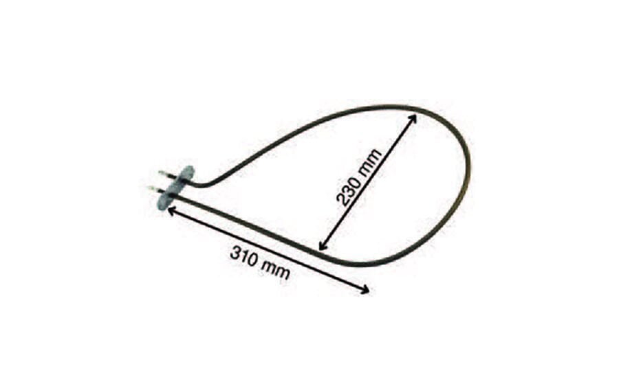 SRC Rezistans CR 114 156 İnce Fırın Rezistansı (Mide-Flanşlı) 220 V 650 Watt (6.5 Ø Cr-Ni)
