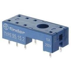 Finder 95.15.2 SMA 40.51/40.52/40.61/44.52/44.62 Röleler için PCB Soket (Mavi); 095.51 Metal Kilit (Clips)