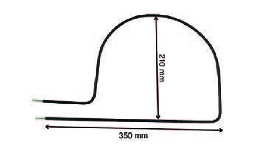 SRC Rezistans CR 114 158 İnce Fırın Rezistansı (Mide) 220 V 1000 Watt (6.5 Ø Cr-Ni)