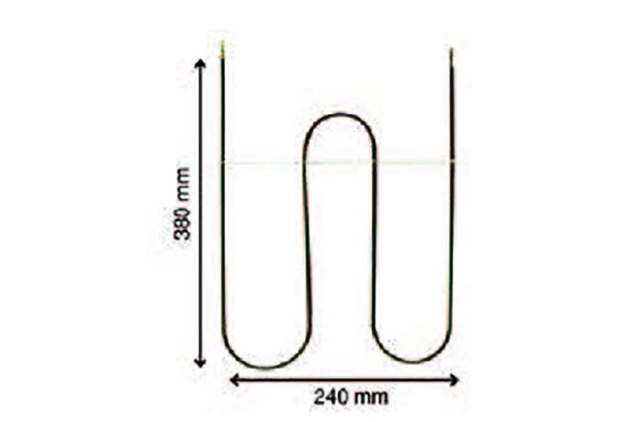 SRC Rezistans CR 114 293 (M) Tipi Fırın Boru Rezistansı 220 V 1000 Watt (6.5 Ø Cr-Ni)