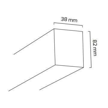 GOYA GY 8030-90 26 Watt Siyah/Beyaz Kasa 90 cm Lineer Sarkıt Armatür