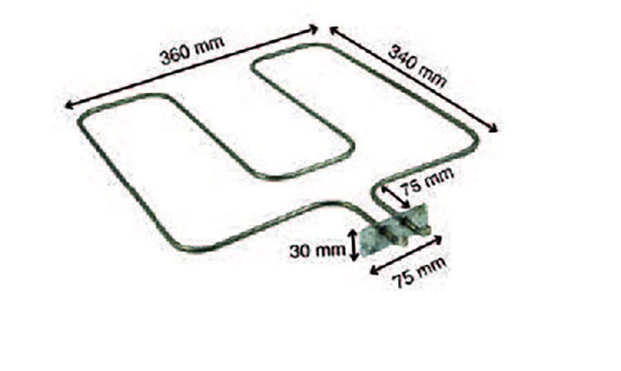 SRC Rezistans CR 114 348 Fırın Boru Rezistansı 220 V 1200 Watt (6.5 Ø Cr-Ni)