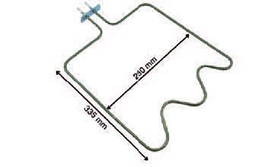 SRC Rezistans CR 114 350 Küçük Fırın Boru Rezistansı 220 V 1200 Watt (6.5 Ø Cr-Ni)