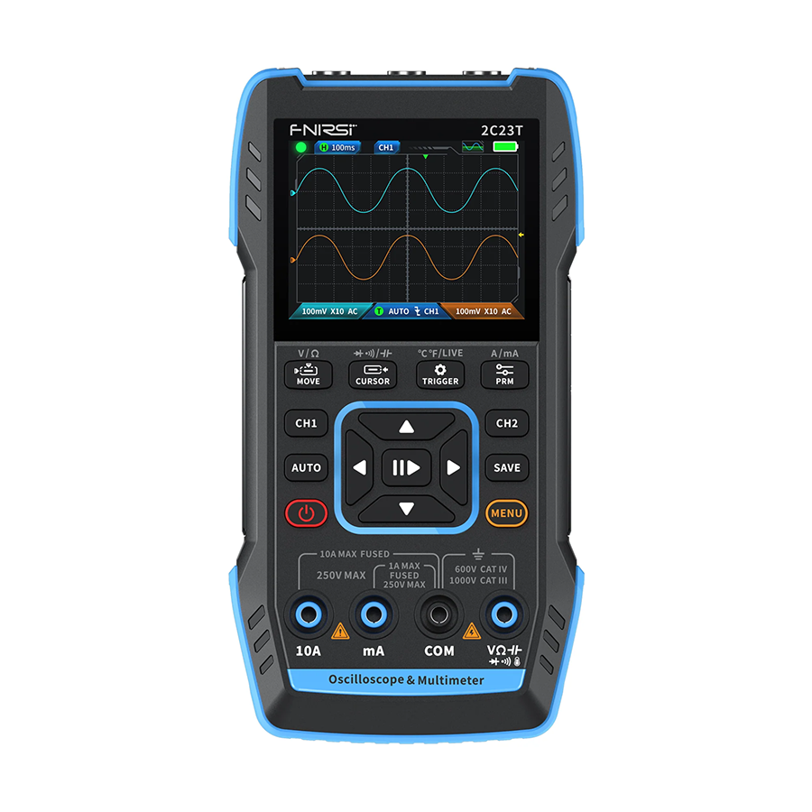 Fnirsi 2C23T 3in1 10MHz 2 Kanal 50MSa/s El Tipi Dijital Osiloskop & Multimetre & Sinyal Jeneratörü