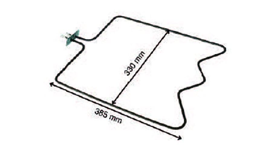 SRC Rezistans CR 114 352 Arçelik Fırın Boru Rezistansı 220 V 1350 Watt (6.5 Ø Cr-Ni)