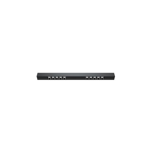 GOYA GY 8043-60 Siyah/Beyaz Kasa 20 Watt 60 cm Sıva Üstü Lensli Lineer Armatür