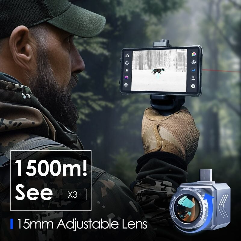 Thermal Master X3 Android Telefon Uyumlu Taktikal Termal Kamera