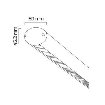 GOYA GY 8077-63 Siyah/Beyaz Kasa 30 Watt 64 cm Sıva Üstü Lineer Armatür