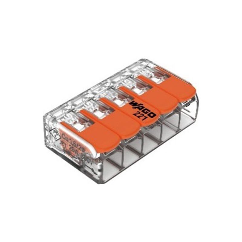 Wago 221 seri̇si̇ Klemens - 5'li̇ | 0,2-4 mm² (25 Adet)
