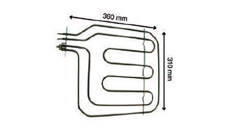 SRC Rezistans CR 114 359 Küçük Fırın Boru Rezistansı 230 V 3000 Watt (6.5 Ø Cr-Ni)