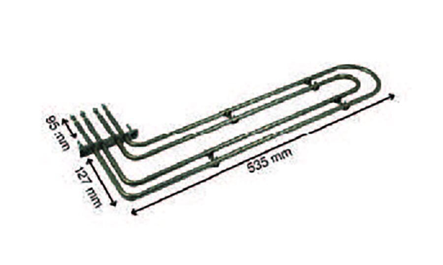 SRC Rezistans CR 114 389 Flanşlı Fırın Kazan Rezistansı 220 V 3 kW (8.5 Ø Cr-Ni)
