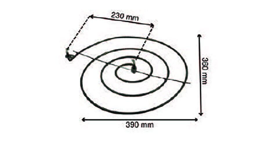 SRC Rezistans CR 114 393 Katmer Rezistansı 220 V 2000 Watt (6.5 Ø Cr-Ni)
