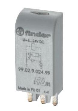 Finder 99.02.0.024.98 Yeşil Led+Varistör; 6-24V AC/DC Modül
