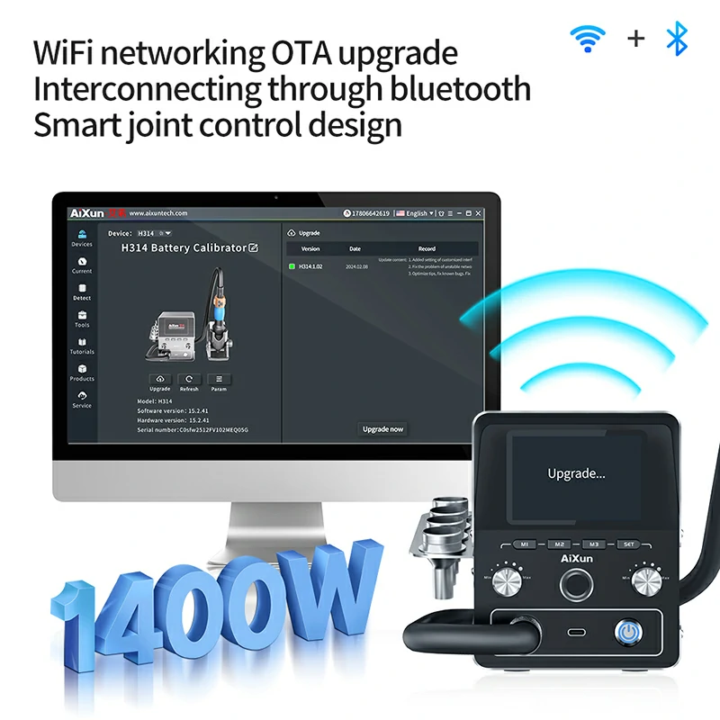 Aixun AX-H314D 1400W Akıllı Sıcak Hava Yeniden İşleme İstasyonu