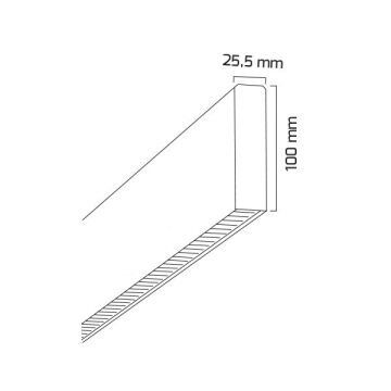 GOYA GY 8051-58 Siyah/Beyaz Kasa 30 Watt 158 cm Ultra Slim Sıva Üstü Lensli Lineer Armatür