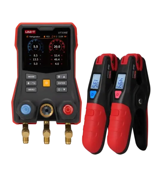 Uni-T UT336E KIT Kablosuz Sıcaklık Kelepçeli Dijital Manifold Ölçer