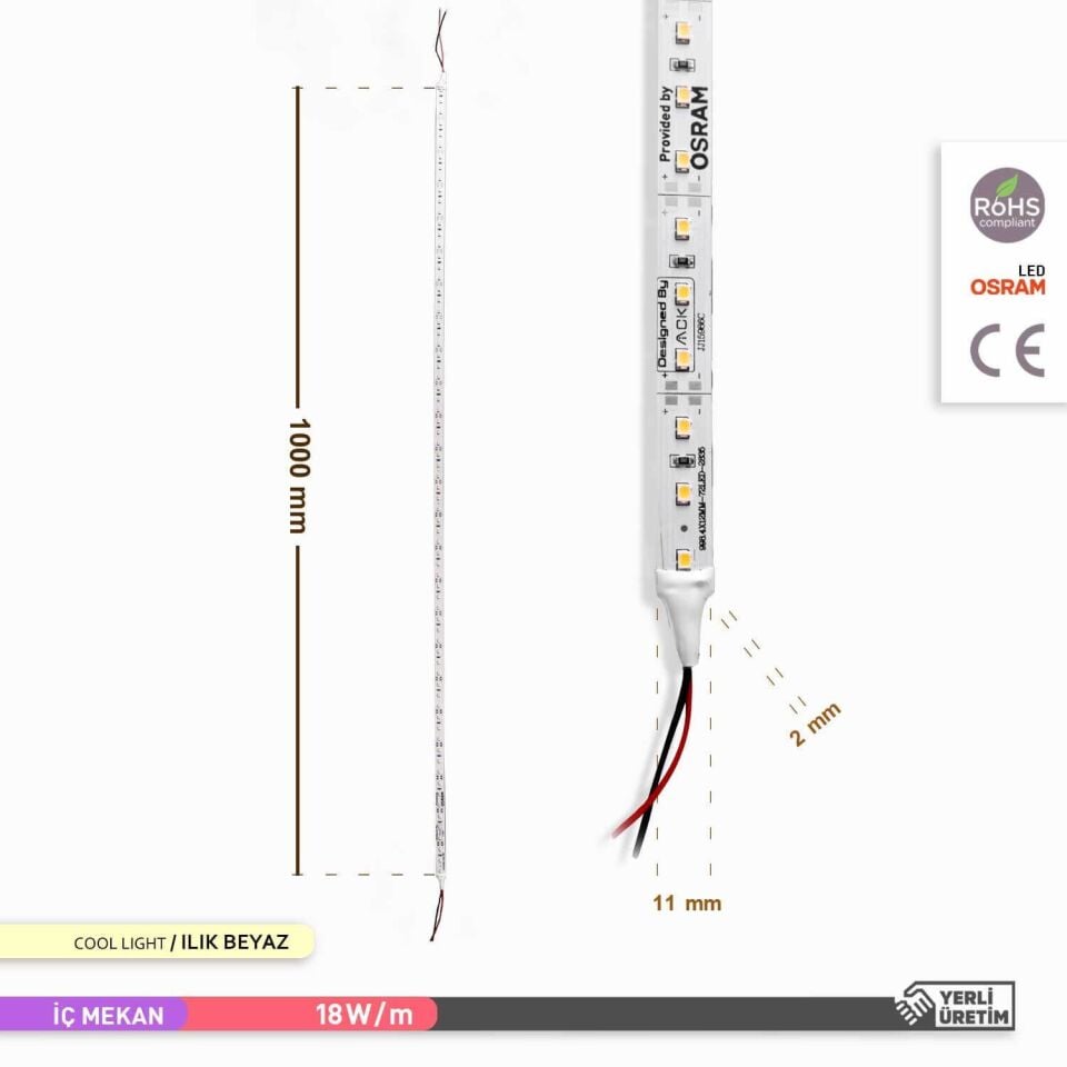ACK AS05-00101 18W 1M LED Bar 4000K