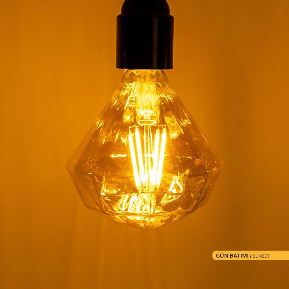 ACK AB50-00420 4W Rustik LED Prizmatik Ampul 2200K