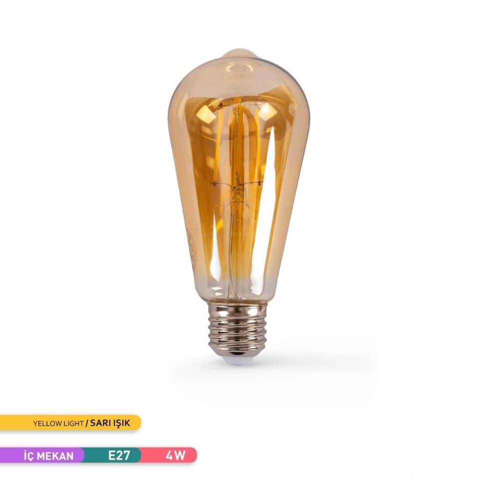 ACK AB46-00420 4W Rustik LED ST64 Ampul 2200K