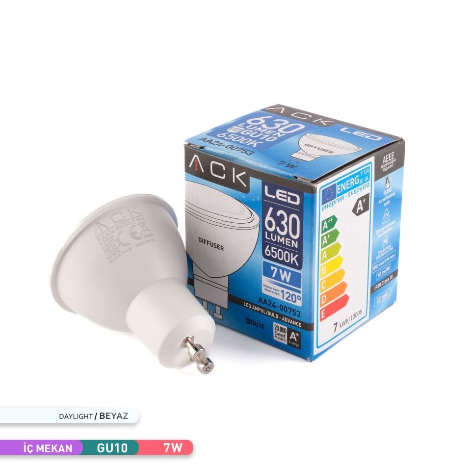 ACK AA24-00753 7W GU10 Difizörlü LED Ampul 6500K