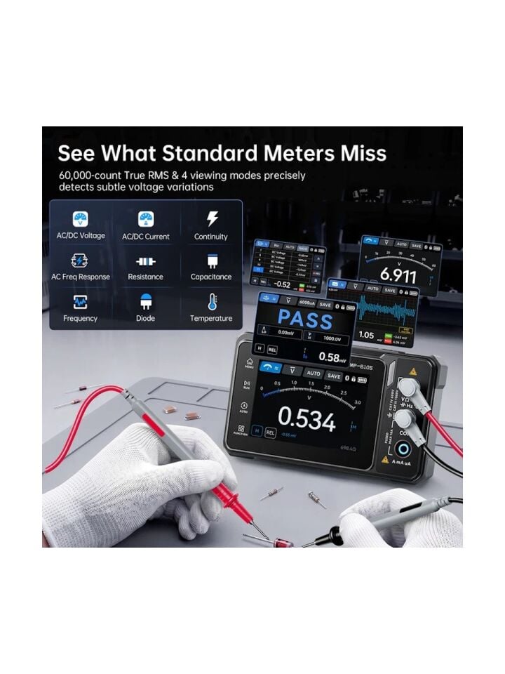 Fnirsi MP-610S Trms Multimetre ve Osiloskop (3'ü 1 Arada)