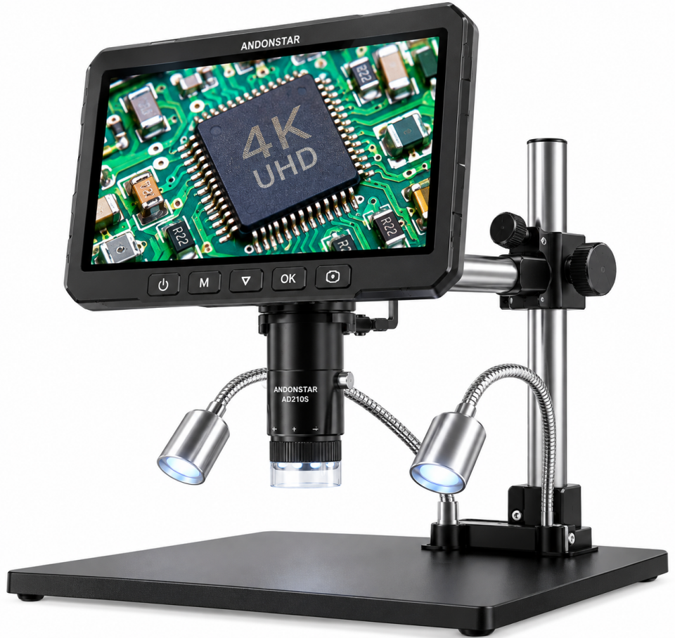 Andonstar AD210S 4K 60FPS HDMI Dijital Lehimleme Mikroskobu 10.1” LCD Ekranlı