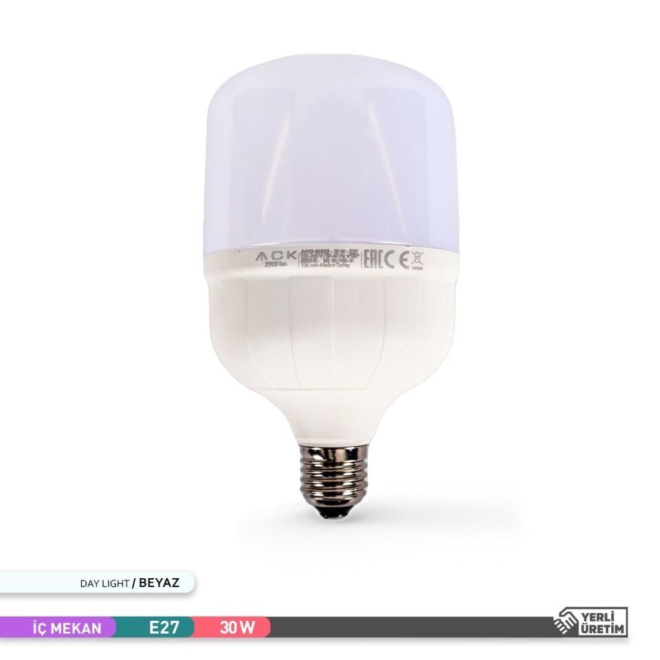 ACK AA13-03023 30W LED T100 E27 Ampul 6500K