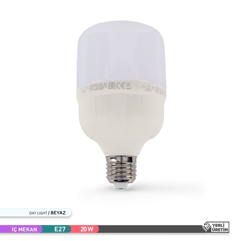 ACK AA13-02023 20W LED T80 E27 Ampul 6500K