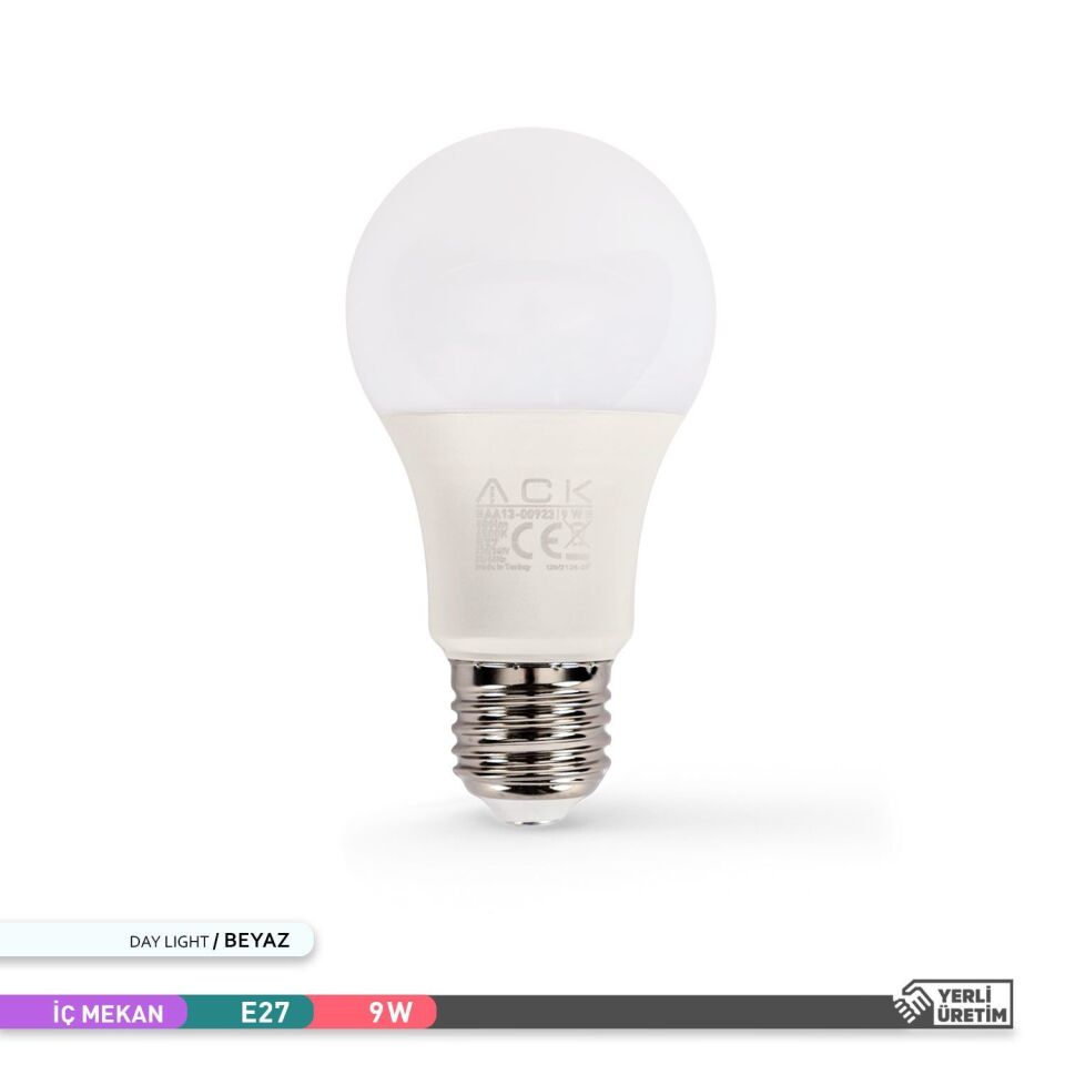 ACK AA13-00923 9W LED A60 E27 Ampul 6500K