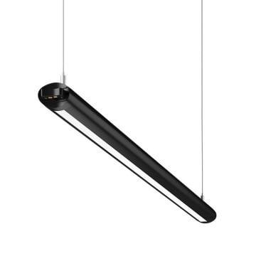 GOYA GY 8070-123 Siyah/Beyaz Kasa 34 Watt 123 cm Eklenebilir Oval Lineer Sarkıt Avize