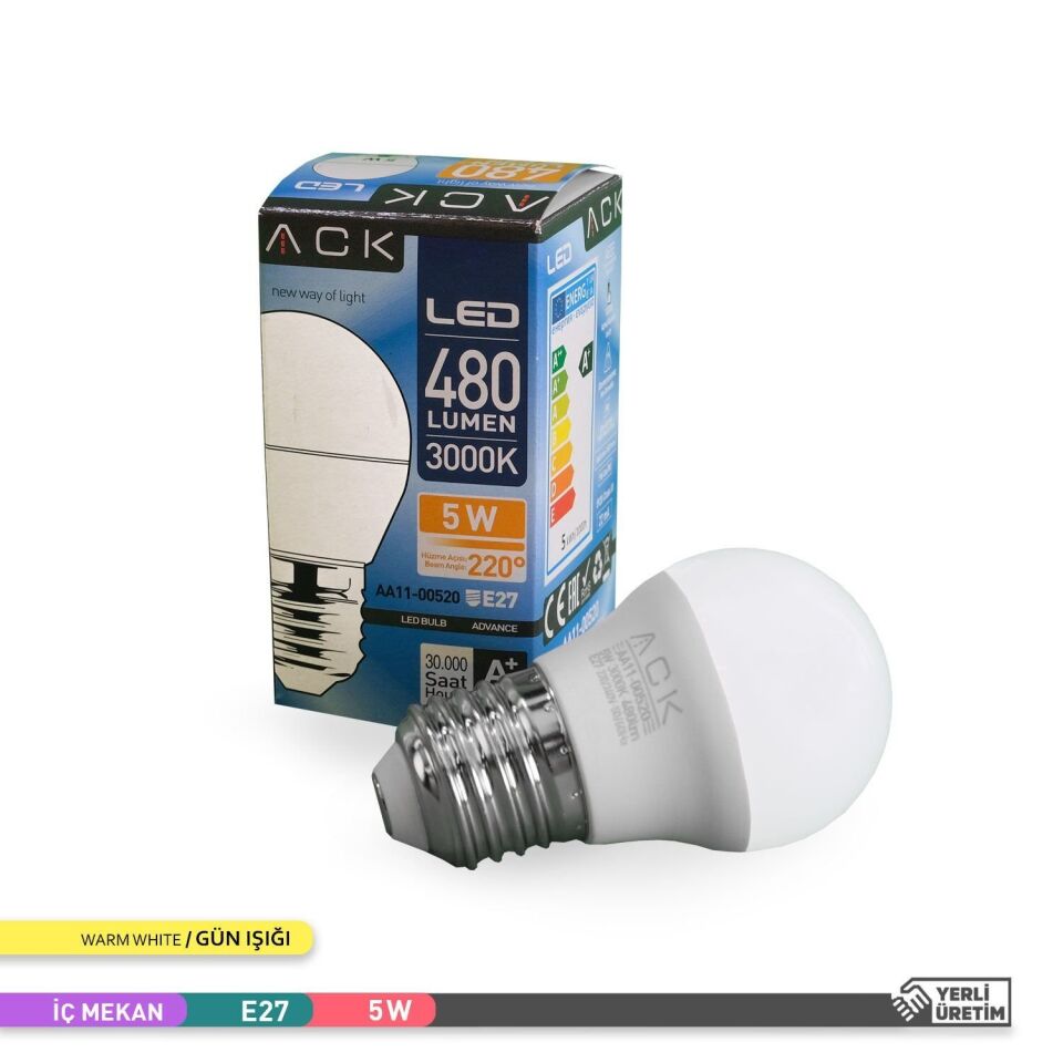 ACK AA11-00520 5W LED Top Ampul 3000K E27