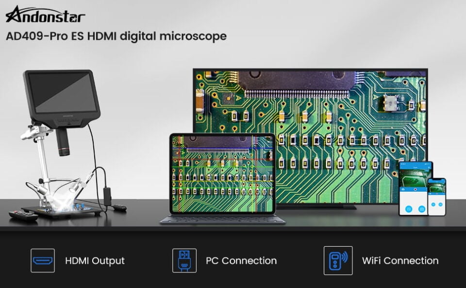 Andonstar AD409-Pro ES 2160P HDMI Endoskoplu Dijital Mikroskop