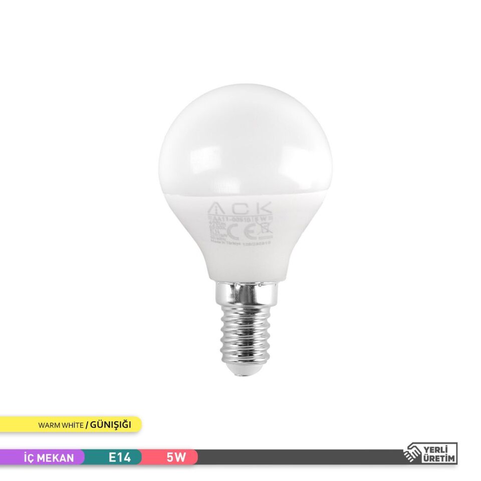 ACK AA11-00510 5W LED Top Ampul 3000K E14 Duy