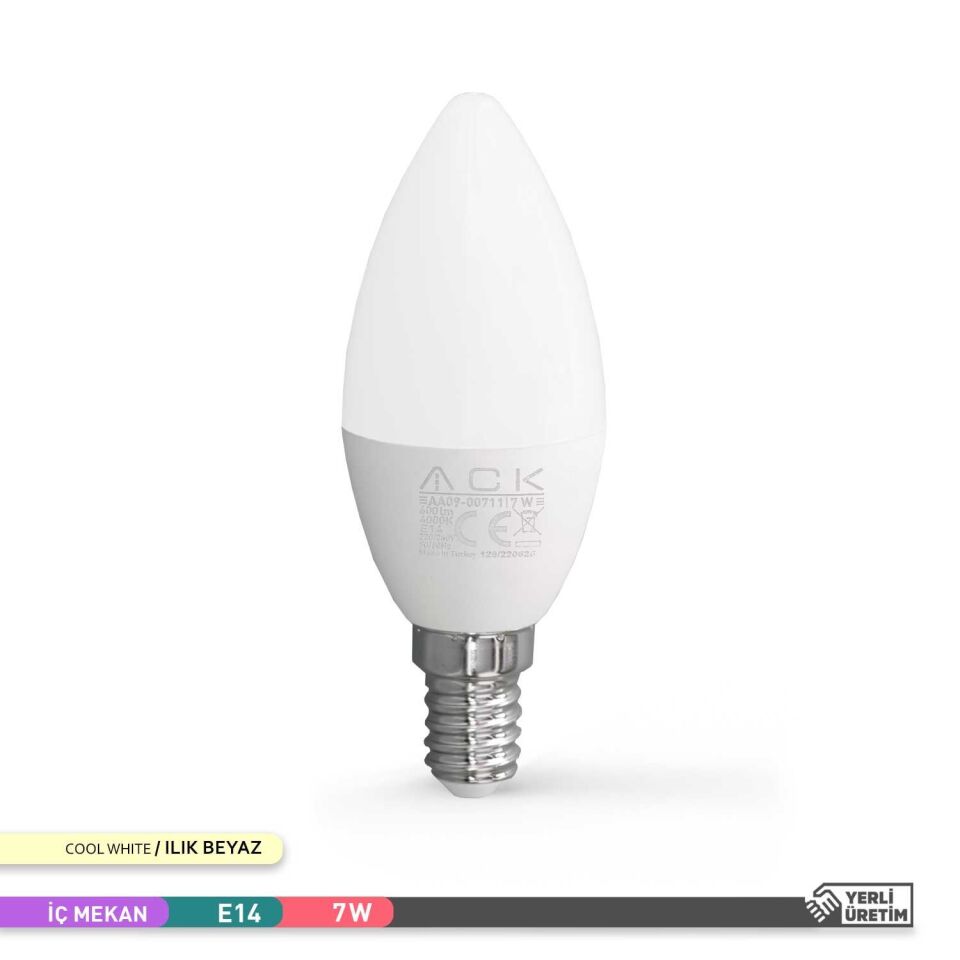 ACK AA09-00711 7W LED Mum Ampul 4000K